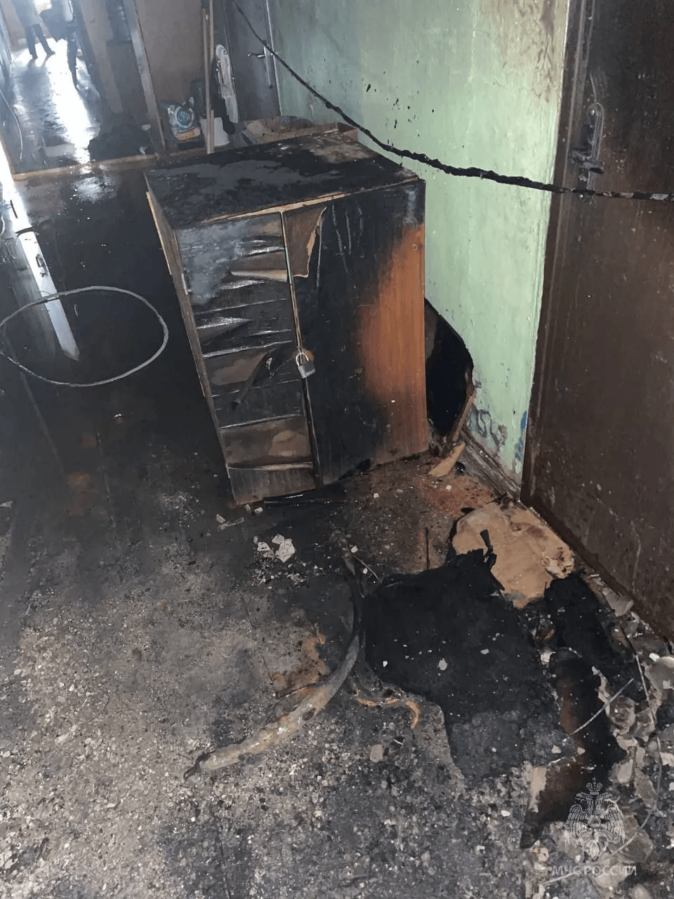 В Волжске огнеборцы на пожаре спасли 10 человек и 6 домашних питомцев