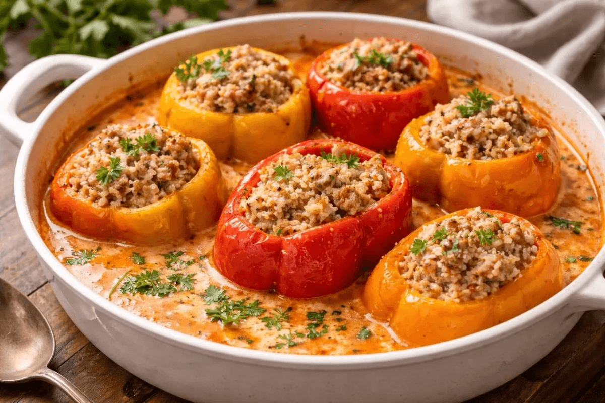 Фаршированные перцы в томатно-сливочном соусе: почему семья их просит снова и снова - прямо кулинарный хит