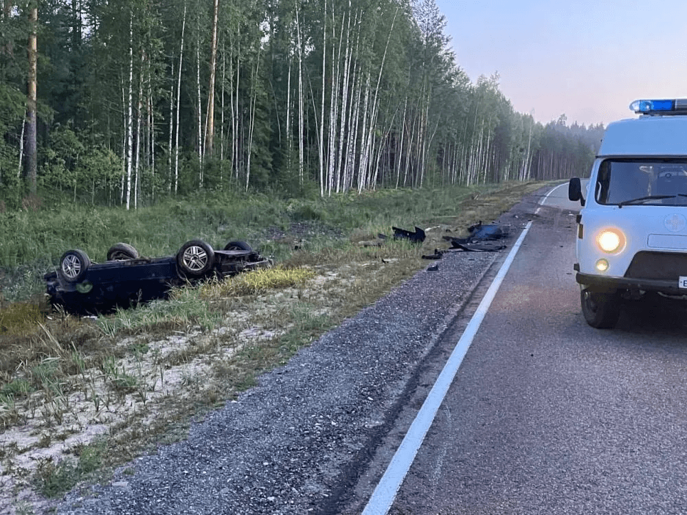 18‑летний водитель Ford без прав не выбрал скорость и опрокинулся на трассе «Поветлужье»