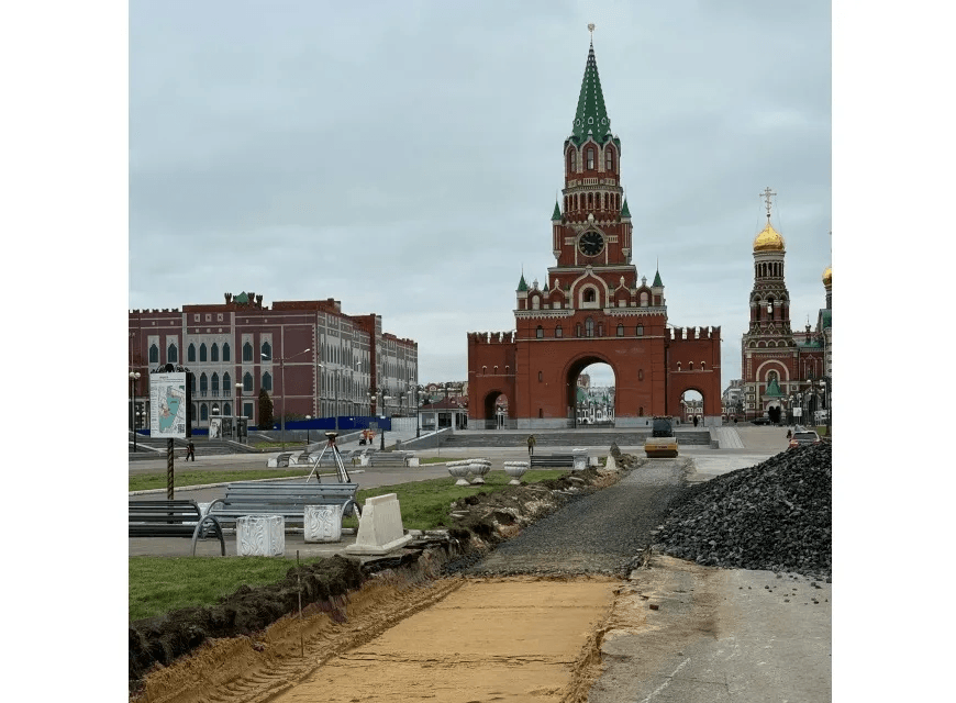 На бульваре Чавайна в Йошкар-Оле стартовал капитальный ремонт