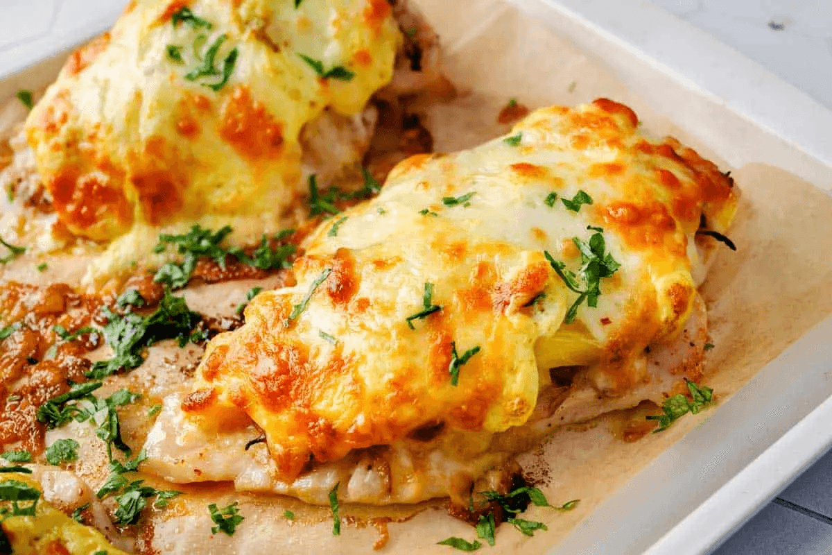 Символ праздничных столов начала 2000-х: рецепт куриной грудки с сыром и ананасом в аэрогриле