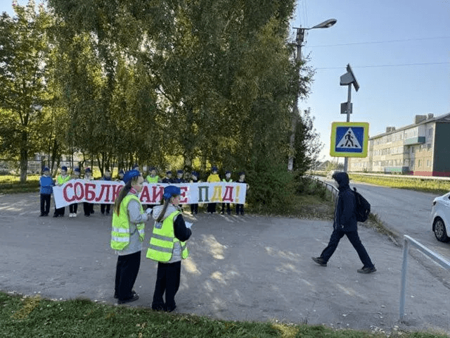 В Сернурском районе школьники провели акцию «Соблюдайте ПДД»