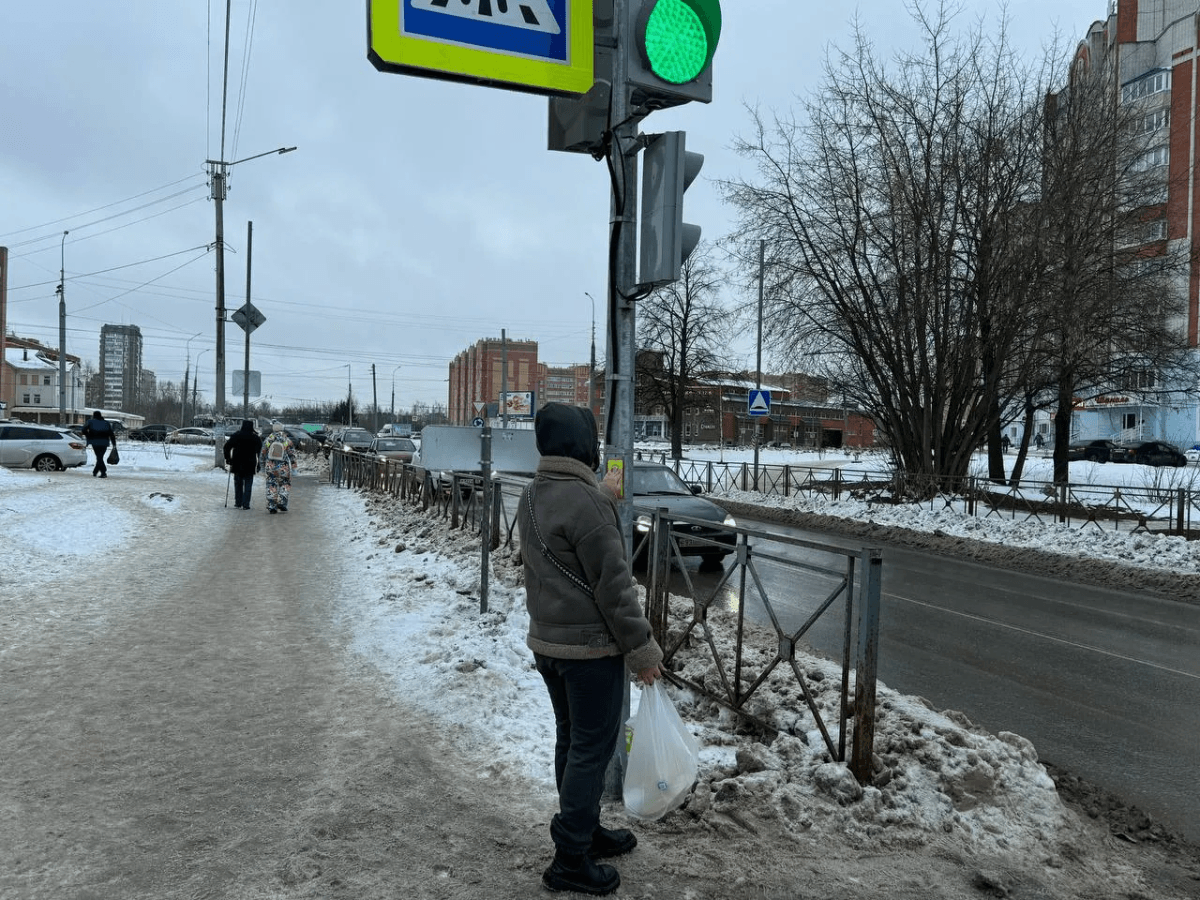 В Йошкар-Оле на Ползунова перенесли пешеходный переход и оборудовали кнопкой