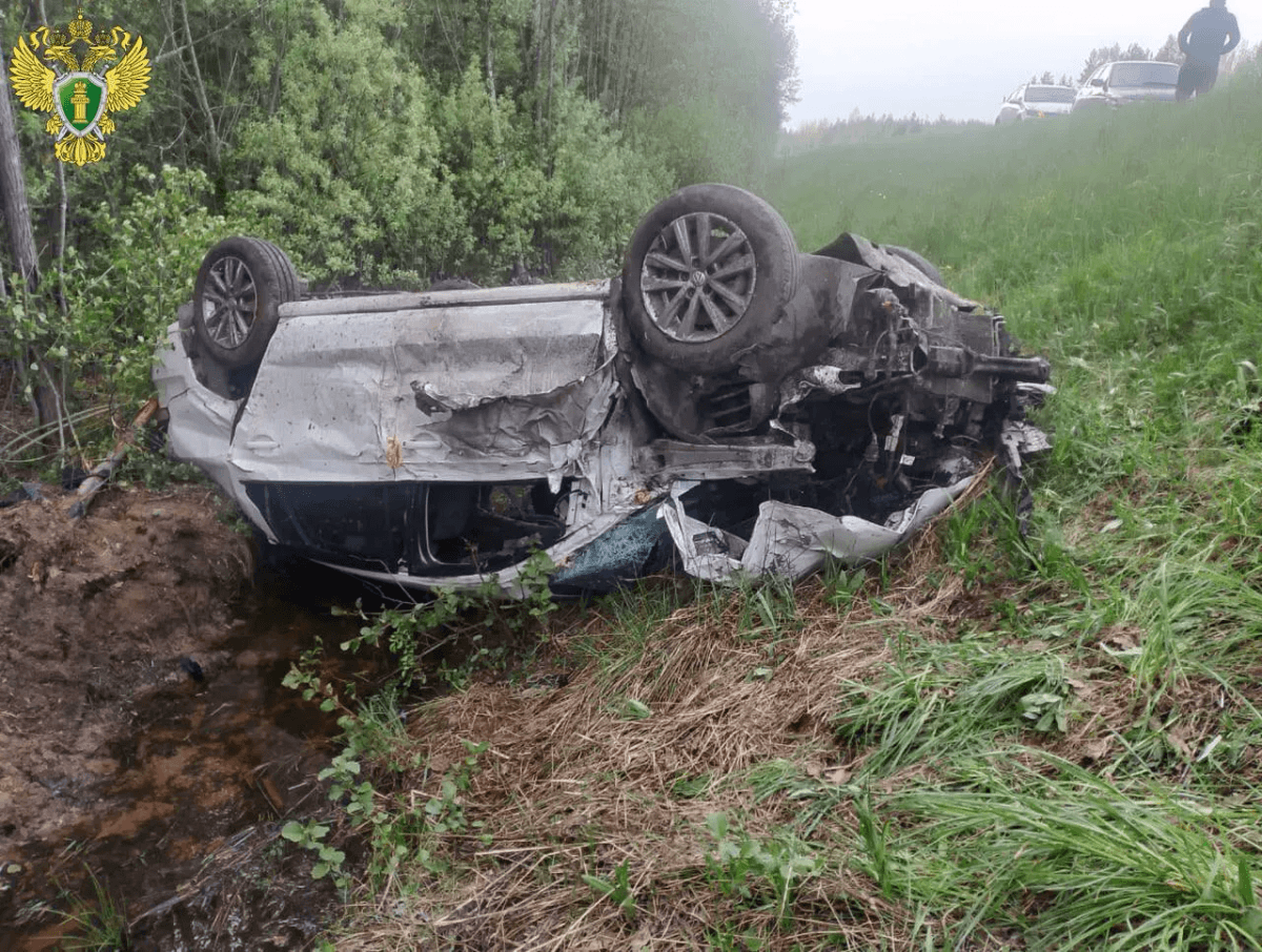 34-летний водитель Volkswagen Polo заснула за рулем и стела в кювет