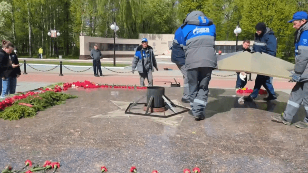 К 80-летию Победы обновили звезду Вечного огня в Йошкар-Оле