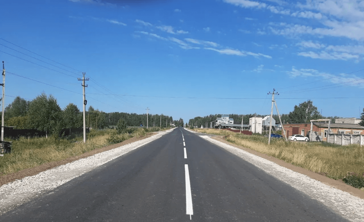 Ремонт дороги к школе завершен в Марий Эл в рамках нацпроекта