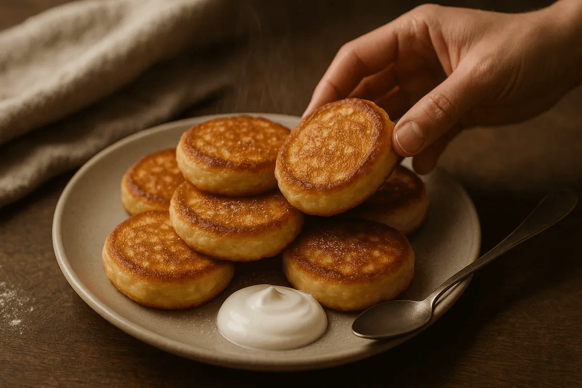 Яблочные оладьи, как в детстве — пышные, сладкие и со сметанкой: раскрываем рецепт «на ностальгию»