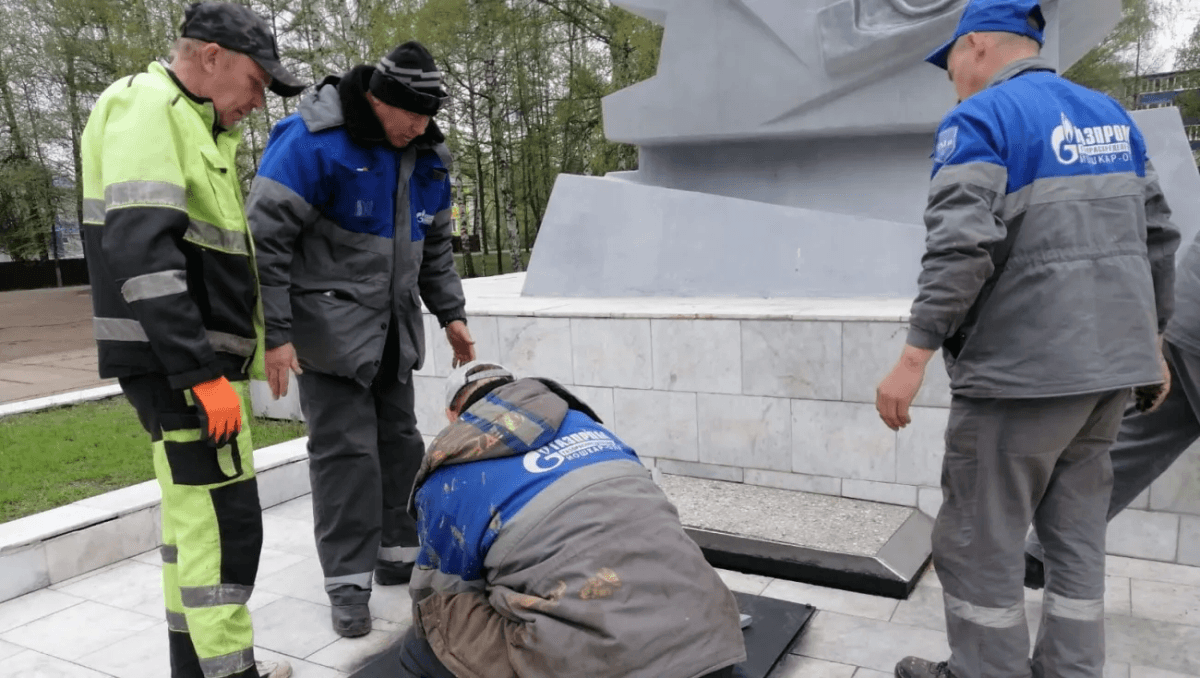 В Парке Победы Волжска к 9 мая специалисты подготовили Вечный огонь