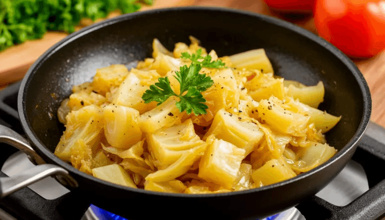 Жареная капуста будет в десять раз вкуснее, если добавить один неожиданный ингредиент — он  «скучает» у вас в шкафчике на кухне