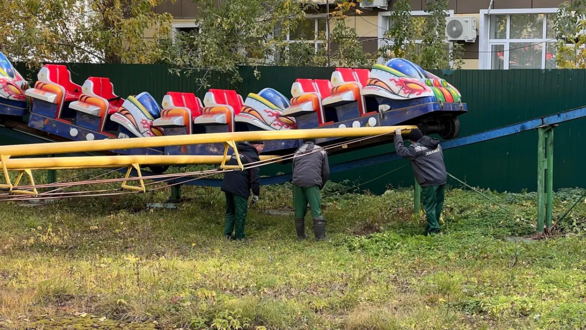 Городок аттракционов в Йошкар-Оле "в отпуске" до весны следующего года